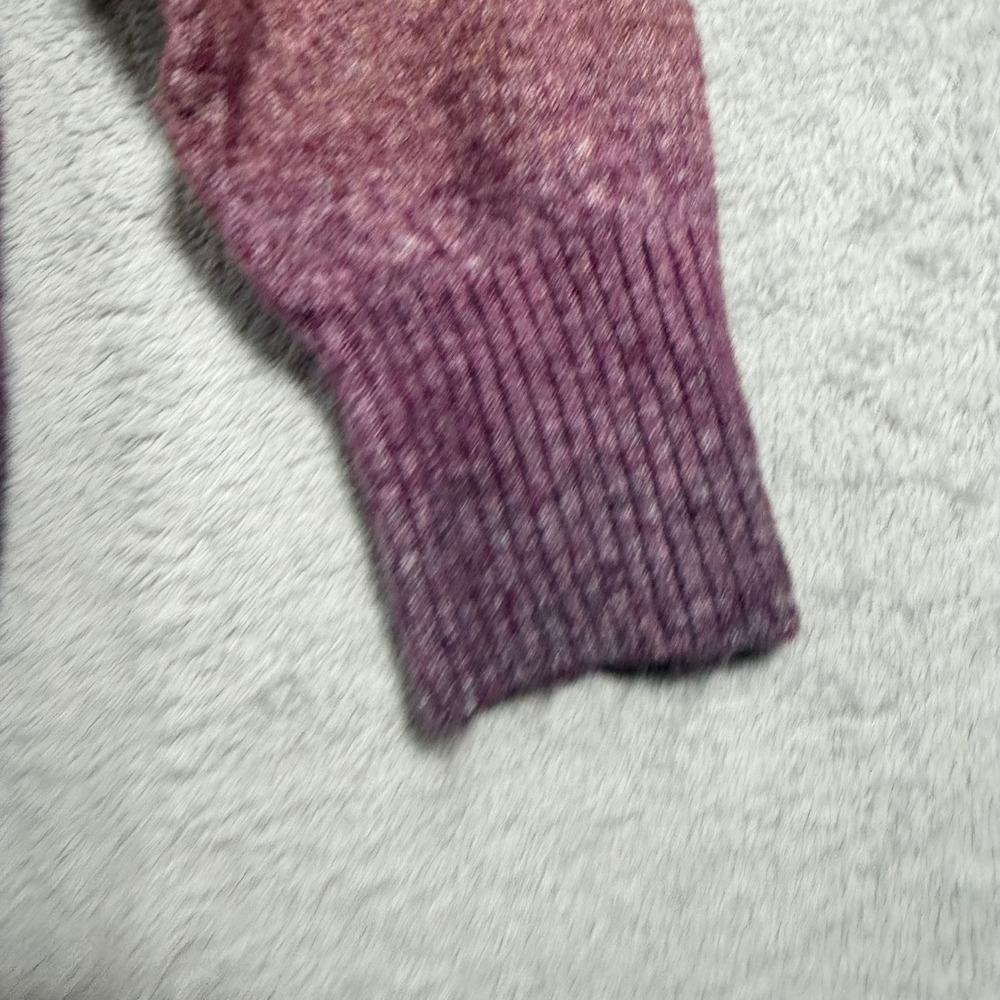 Old Navy Sweater Women XS Purple Orange Ombre Go-Recycled Wool Blend Crew Neck - Picture 4 of 12